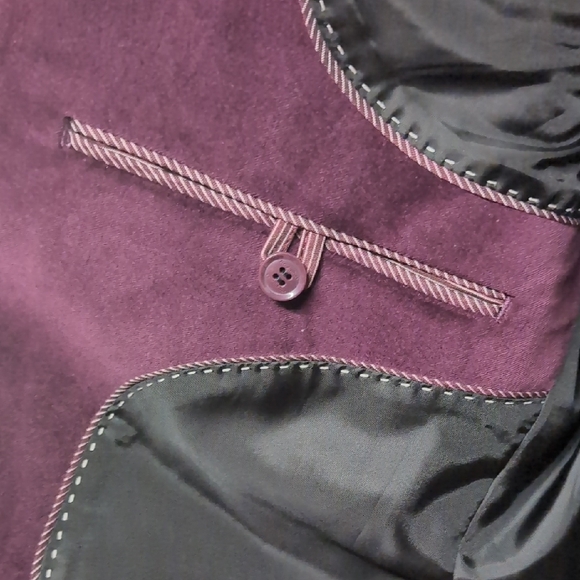 Reserved Rich Plum Men's Blazer - Picture 3 of 4